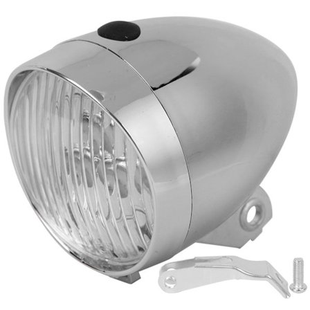 3LED Vintage Cykel Forlygte Lampe Cykel Forlygte Cykeltilbehør til Fixed Gear Sølv