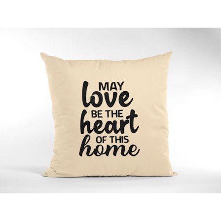 kuddfodral kudde 50x50cm May love be the heart of this home
