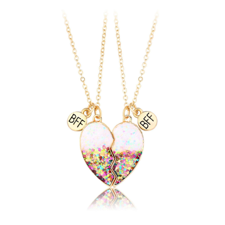 2 stk. par halskæde egnet til BFF venner personlighed magnet vedhæng