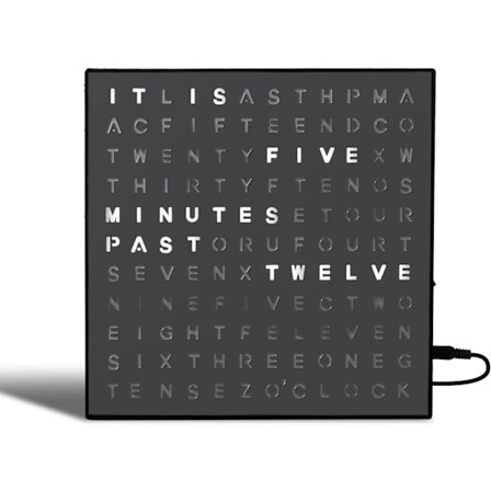 LED Word Clock - Tid I Stil. Bord/Väggklocka som visar tiden i form av text.