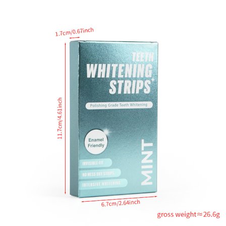 7 par whitening strips v34, kraftig bleking og flekkfjerning, lysner tennene.