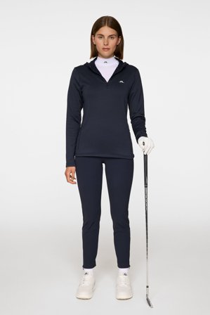 J.Lindeberg - Aerialle Quarter Zip Hood - Golf - Blue - Women - XS