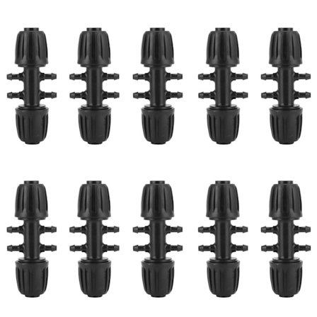 10 stk Piggslangekobling 16mm Slange til 4/7 Adapter Hagevanningstilbehør