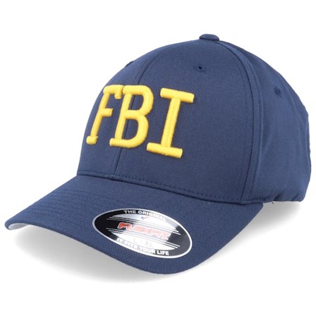 Iconic - Blå flexfit Keps - FBI 3D Navy Blue Flexfit @ Hatstore