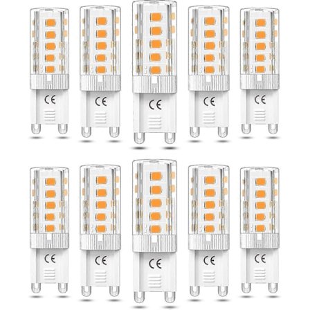10 st G9 LED-lampa Dimbar 5W Varmvit 3000K G9 LED-lampor Halogenmotsvarighet 50W AC110/220V [Energiklass F] [db]
