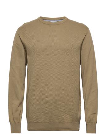 Structure O-Neck Knit Khaki Lindbergh