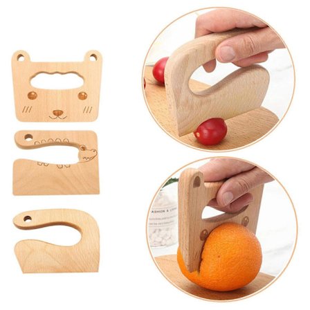 Trækniv Børn Madlavningslegetøj Sikker Kniv Skæring Frugt Grøntsag Hakker Køkkenlegetøjsværktøj Til Småbørn [DB] kat