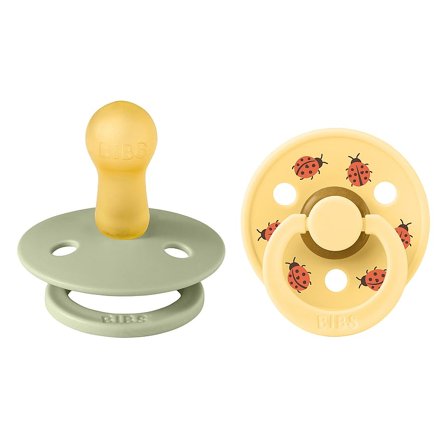 BIBS Pac Studio Col Bumblebee Latex Sage Size 2 2 Pack, Børn & Forældre, Sutter & Tilbehør, Sutter