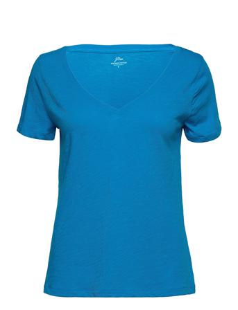 Vintage Cotton V-Neck Tee Blue J.Crew