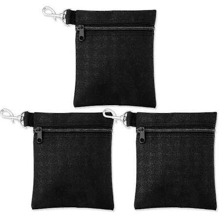 3st Golf Tee Väskor, 17x14cm Portabel Golfbollsväska Dragkedja Golf Tillbehör (FMY)