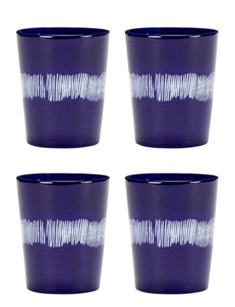 Tea Cup 33Cl Dark Blue-White Feast By Ottolenghi Set/4 Blue Serax