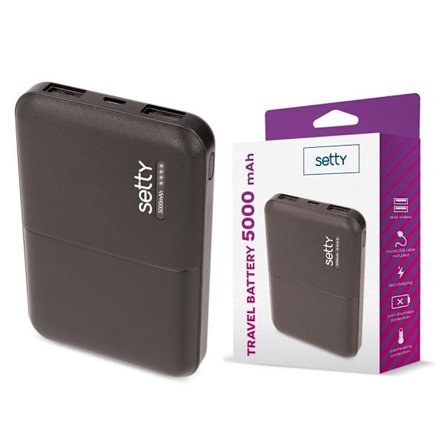 Setty 5000 mAh Powerbank matkapuhelimille ja tableteille