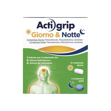 Actigrip Giorno e Notte Compresse per Raffreddore Febbre e