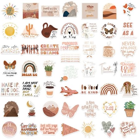 50 Ark Scrapbooking Klistremerke Vannflaske Klistremerke Inspirerende Klistremerke