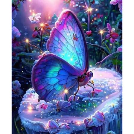 30x40cm 5D DIY Diamantmaleri Full, Série de Papillon#G, DIY Diam