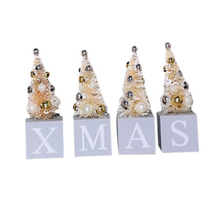 Haiweisi Julgran Bordsdekoration Julscen Dekoration Butiksatmosfär Vit