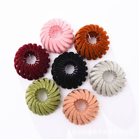 7 st Bird Nest Hårklämmor Håraccessoarer för kvinnor och flickor Sammet Expandable Fast Hair Claw Vintage Infällbar P