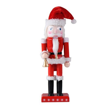 Santa Tresoldatsfigur i tre, nøtteknekker, julepynt, høytidshjem