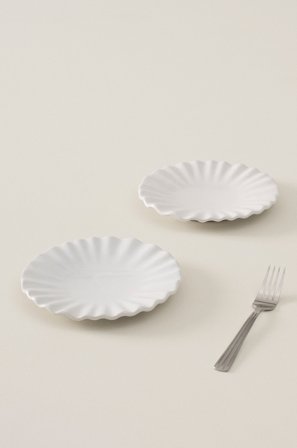 Jotex - Sidetallerken 2-pakke ø 19 Cm Hvit - BONNIE - Kjøp Tallerkener hos Jotex