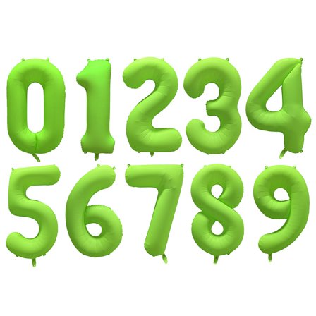 Sifferballong Neongrön