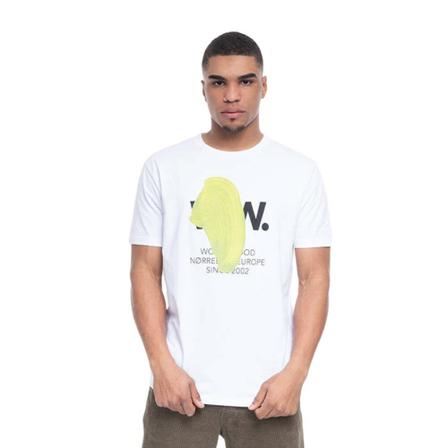 Wood Wood, Koszulka męska Blob T-shirt 12015715-2334 Biały, Mężczyzna, Rozmiar: S