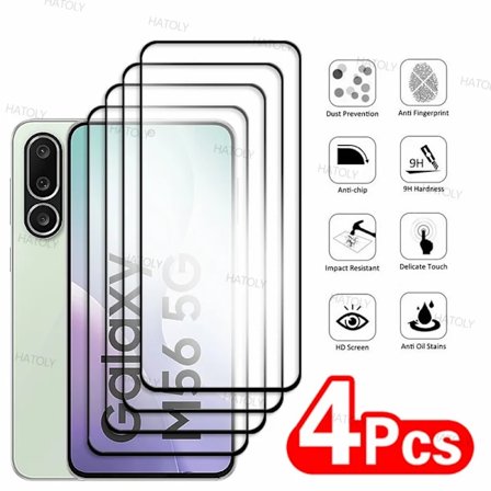 2/4 st Härdat Glas För Samsung Galaxy M56 5G Skärmskydd Samsung Galaxy M56 Glas Full Lim Täckande Skyddsfilm För Telefon