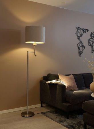 Kasper gulvlampe - sølv