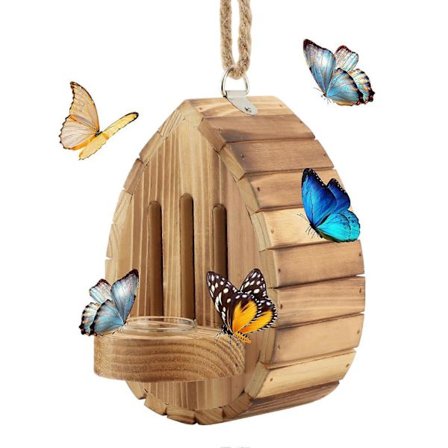 Sommerfuglehus Sommerfuglehabitat Natura Trærede Sommerfuglekasse Havehus med Foderautomat