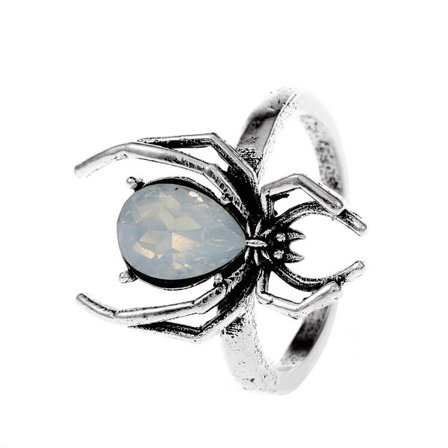 Gothic Spider Ring för kvinnor Män Charm Punk Estetisk Grunge Par Ring Vintage Cool Stuff Party Designer Smycken Anillos Mujer