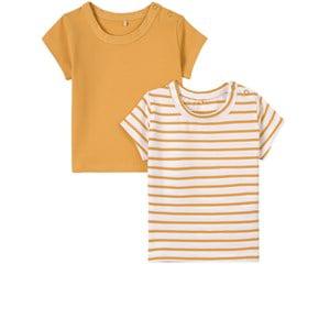 A Happy Brand 2-Pack Yellow T-Shirts 62/68 cm - Tops - 62/68 cm - Yellow