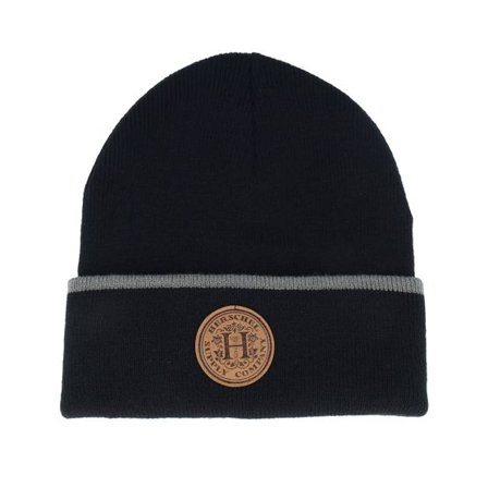 Herschel - Svart cuff Beanie - Elmer Crest Beanie Black/Gargoyle Cuff @ Hatstore