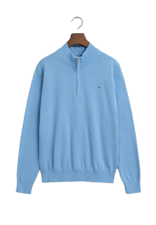 GANT Knitwear Shield Cotton Half Zip Hoodies & sweatshirts Unisex Blå 176