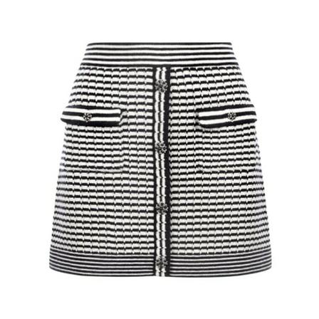 Self Portrait Skirts Sort, Herre, Størrelse: M