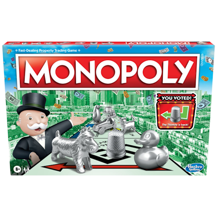 Monopoly game, family board game for 2 to 6 players, board games for kids 8 and up