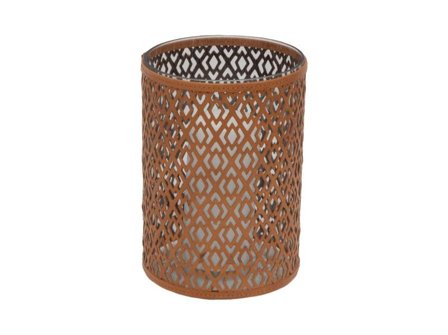 Rebell Lykt Bormio H22cm brunt-skinn