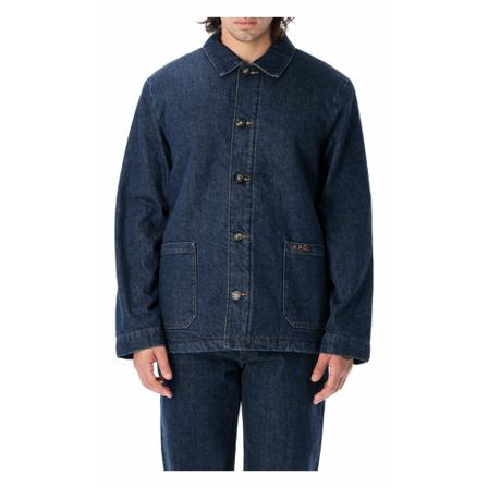 A.p.c., Men; Clothing Outerwear H03167Cofbg Blauw, Heren, Maat:L