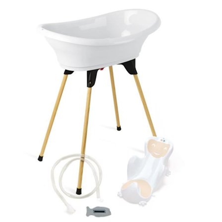 Thermobaby Vasco 5 i 1 White Lily of the Valley Bathtub - Made in France