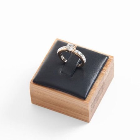 Ringhållare i trä Smyckesdisplay Rekvisita