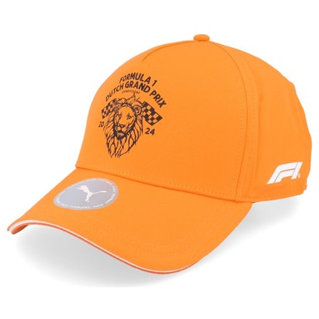 Formula One - F1 Logo 24 Zandvoort Dutch Grand Prix Orange A-Frame Adjustable Adjustable Orange Cap - Motor @ Hatstore