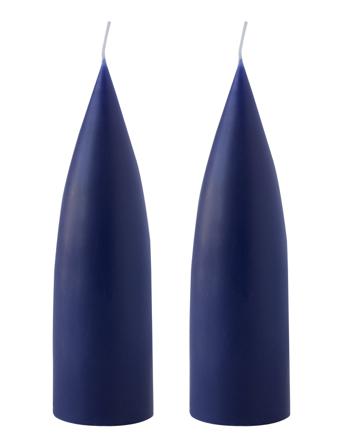 Hand Dipped C -Shaped Candles, 2 Pack Blue Kunstindustrien
