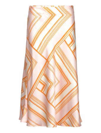 Fqsemia-Skirt Skirts Satin Skirts Rosa FREE/QUENT*Betinget Tilbud