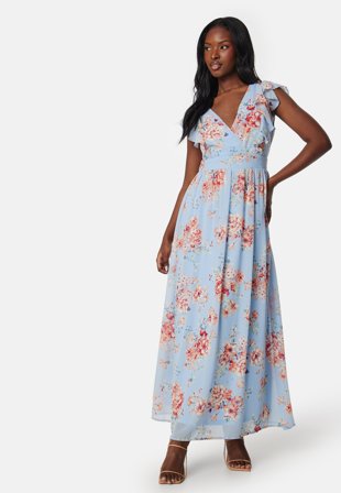 VILA Vikarin V-Neck ankle dress Kentucky Blue Klær