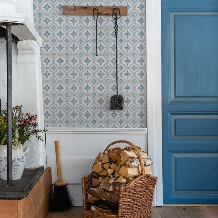 Duro Tapet, Börsjö 691-03 Gammalsvenska QuickUp, L, Blå, Färg & tapeter