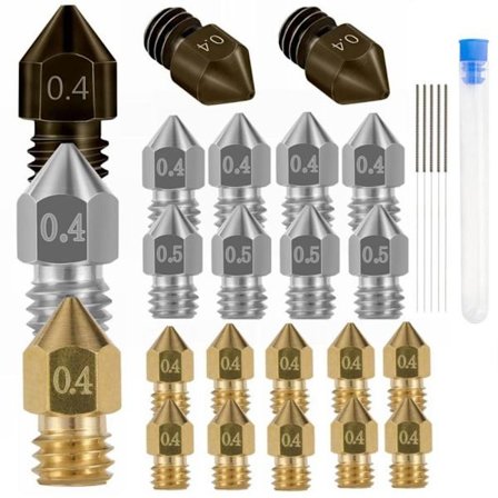 MK8 munstycken 3D-skrivare Extruder munstycke hög temperatur spetsig