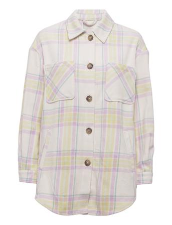Vikimmi Check Shirt L/S Jacket - Fav Ulljacka Jacka Multi/mönstrad Vila
