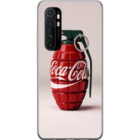 Yhteensopiva Puhelinkuori Xiaomi Xiaomi Mi Note 10 Lite Taiteellinen kuva Coca Cola -granaatista punaisena ja vihreänä, pop-art-inspiroitu motiivi l