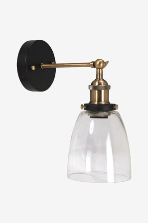PR Home - Vägglampa Kappa 14 cm - Transparent - Vägglampor - Från Homeroom