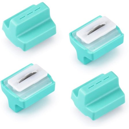 Papirtrimmer Udskiftningsblade Bruges til 4-stil Multi-Funktions Scrapbooking Værktøj med Drejeknive af Perforeret Papirskærer Kniv Refills Mint Grøn