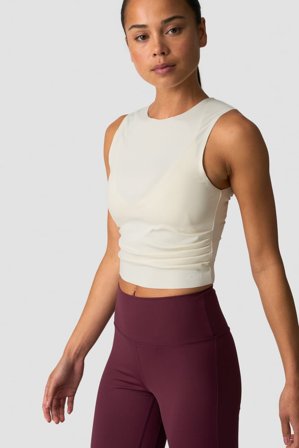 Nimble Cropped Tank Top Ivory