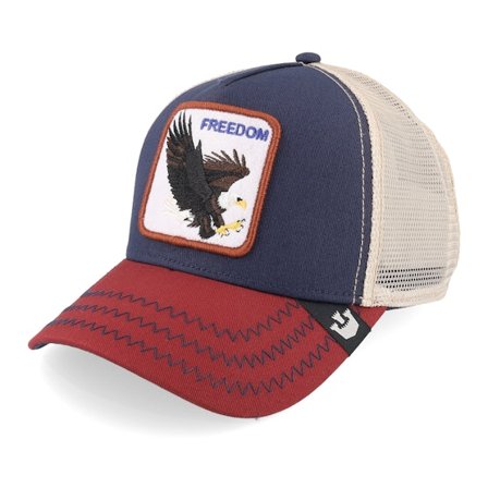 Goorin Bros. - Blau Trucker Cap - The Freedom Eagle Navy/Red/Beige Trucker @ Hatstore